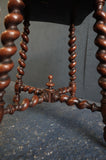 Jacobean Revival Carved Oak Barley Twist Stool / Occasional Table – c.1920s