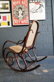 Vintage "P.I. Dinette" Bentwood Rocking Chair – Thonet Style (c.1970s)