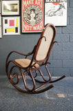 Vintage "P.I. Dinette" Bentwood Rocking Chair – Thonet Style (c.1970s)