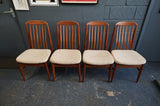 Set of 4 Teak High-Back Dining Chairs by Benny Linden – Danish Modern Style