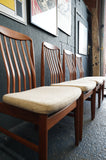 Set of 4 Teak High-Back Dining Chairs by Benny Linden – Danish Modern Style