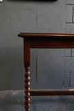 Arts & Crafts Jacobean Revival Side Table in Fumed Oak – England, c.1910