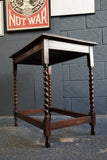 Arts & Crafts Jacobean Revival Side Table in Fumed Oak – England, c.1910