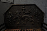 Complete Cast Iron Fireplace Set – Heraldic Lion Grate, Screen & Tools