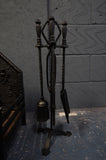 Complete Cast Iron Fireplace Set – Heraldic Lion Grate, Screen & Tools