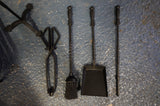 Complete Cast Iron Fireplace Set – Heraldic Lion Grate, Screen & Tools