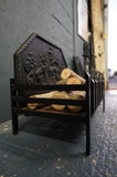 Complete Cast Iron Fireplace Set – Heraldic Lion Grate, Screen & Tools