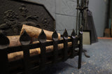 Complete Cast Iron Fireplace Set – Heraldic Lion Grate, Screen & Tools