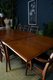 Mid-Century Danish Teak Extending Dining Table & 8 Ladder-Back Chairs