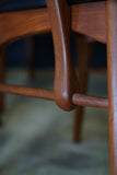 Mid-Century Danish Teak Extending Dining Table & 8 Ladder-Back Chairs