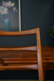 Mid-Century Danish Teak Extending Dining Table & 8 Ladder-Back Chairs