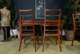 Mid-Century Danish Teak Extending Dining Table & 8 Ladder-Back Chairs