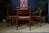 Mid Century Danish Extendable Dining Table with 6 Erling Torvits Chairs