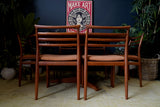Mid Century Danish Extendable Dining Table with 6 Erling Torvits Chairs