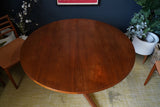 Mid Century Danish Extendable Dining Table with 6 Erling Torvits Chairs
