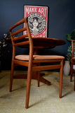 Mid Century Danish Extendable Dining Table with 6 Erling Torvits Chairs