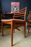 Mid Century Danish Extendable Dining Table with 6 Erling Torvits Chairs
