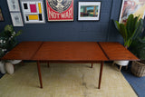 Vintage Danish Mid-Century Teak Extending Dining Table – Timeless Scandinavian Elegance