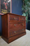 Antique Victorian Large Dark Oak Chest of Drawers