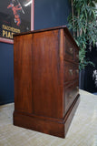 Antique Victorian Large Dark Oak Chest of Drawers