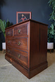Antique Victorian Large Dark Oak Chest of Drawers