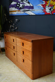 Mid-Century Oak Double Chest of Drawers – Timeless Elegance & Practical Storage