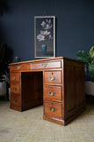 Edwardian Pitch Pine Desk