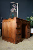Edwardian Pitch Pine Desk