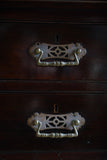 Edwardian Mahogany Partner’s Desk with Fluted Legs & Brass Handles