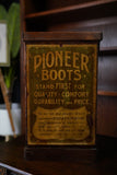 Edwardian Shoe Box 'Pioneer Boots' Original Signage Advertising