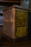 Edwardian Shoe Box 'Pioneer Boots' Original Signage Advertising
