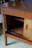 Mid-Century Convex Curved Free-standing Sideboard with Walnut Veneer