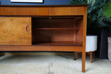 Mid-Century Convex Curved Free-standing Sideboard with Walnut Veneer
