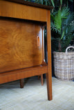Mid-Century Convex Curved Free-standing Sideboard with Walnut Veneer