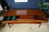 Mid-Century Convex Curved Free-standing Sideboard with Walnut Veneer