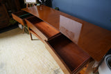 Mid-Century Convex Curved Free-standing Sideboard with Walnut Veneer