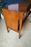 Mid-Century Convex Curved Free-standing Sideboard with Walnut Veneer