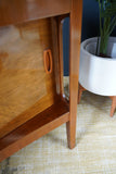 Mid-Century Convex Curved Free-standing Sideboard with Walnut Veneer