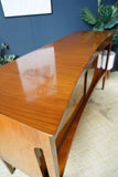 Mid-Century Convex Curved Free-standing Sideboard with Walnut Veneer