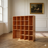Bespoke Asymmetrical "Studio Grid" Shelving Unit in Solid Pine – Vintage Utility