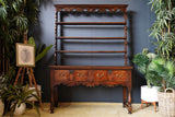 Late Georgian Early Victorian Welsh Dresser Solid Oak Brass Bail Pulls