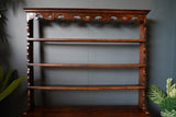 Late Georgian Early Victorian Welsh Dresser Solid Oak Brass Bail Pulls
