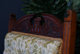 Late Victorian Edwardian Arts & Crafts Occasional Parlour Chair Green Floral