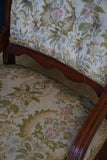 Late Victorian Edwardian Arts & Crafts Occasional Parlour Chair Green Floral