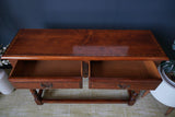 Antique Georgian Style Oak Two Drawer Dresser Hallway Table