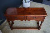 Antique Georgian Style Oak Two Drawer Dresser Hallway Table