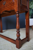 Antique Georgian Style Oak Two Drawer Dresser Hallway Table