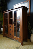 Old Charm Style Solid Oak Dresser Very Heavy Display Cabinet Storage