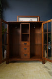 Old Charm Style Solid Oak Dresser Very Heavy Display Cabinet Storage