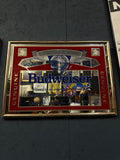 Original Budweiser Glass Sign – Iconic Americana Bar Décor